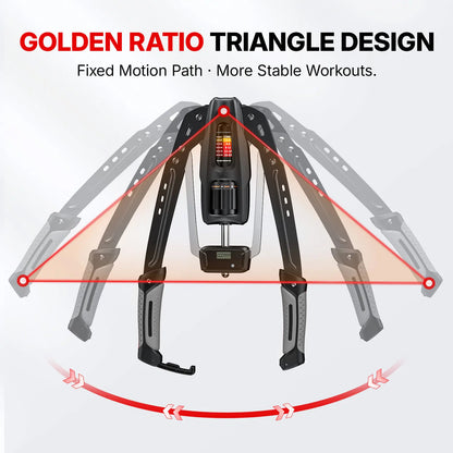 22–440LBS Adjustable Hydraulic Arm Trainer with Counter Home Workout Gear