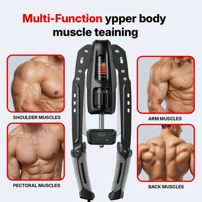 22–440LBS Adjustable Hydraulic Arm Trainer with Counter Home Workout Gear