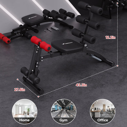 Stop Expensive Gym Fees！300LBS Adjustable Weight Bench Build Full-Body Muscle At Home