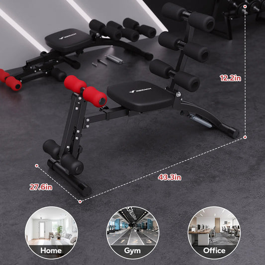 Stop Expensive Gym Fees！300LBS Adjustable Weight Bench Build Full-Body Muscle At Home