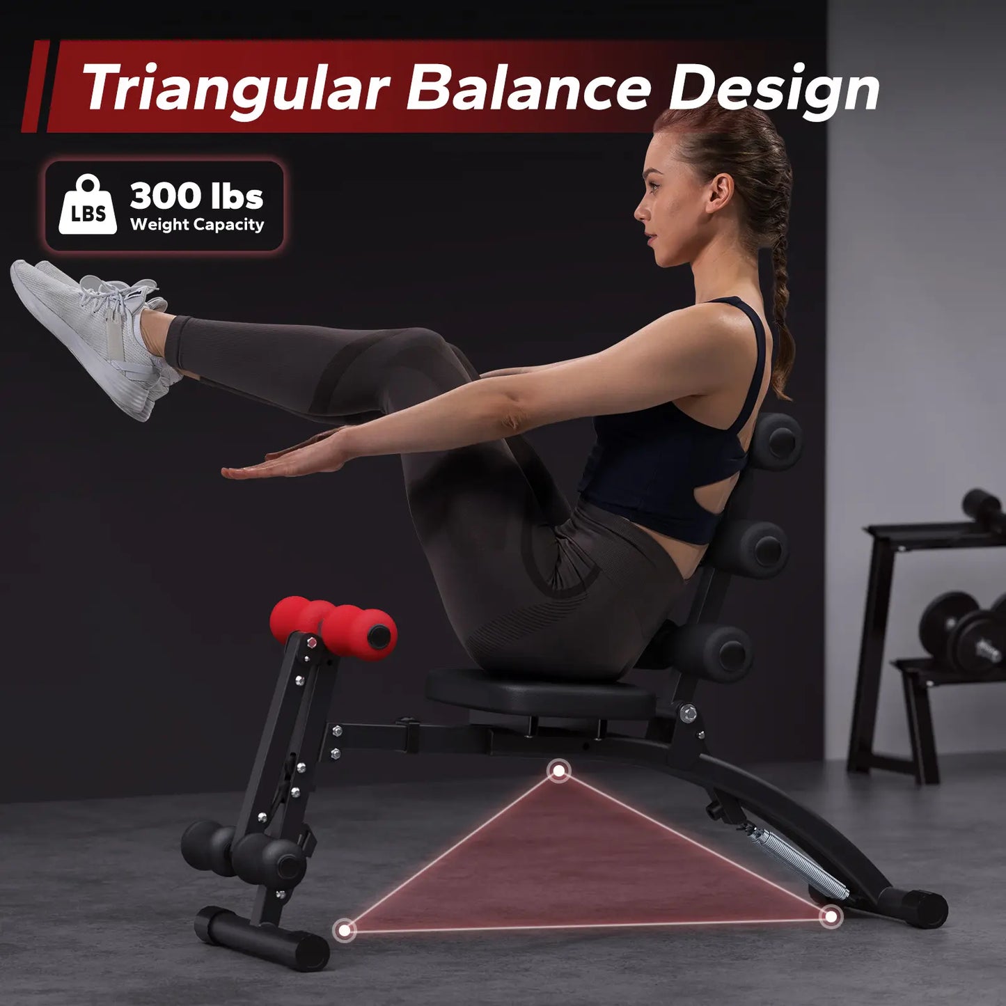 Stop Expensive Gym Fees！300LBS Adjustable Weight Bench Build Full-Body Muscle At Home