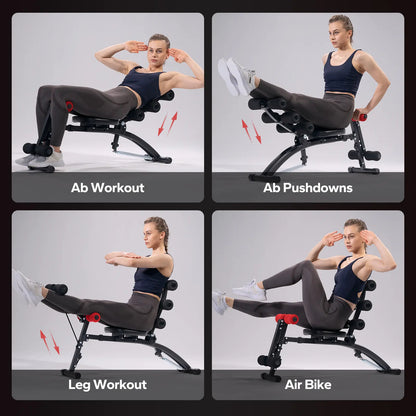 Stop Expensive Gym Fees！300LBS Adjustable Weight Bench Build Full-Body Muscle At Home