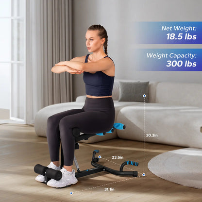 Adjustable Deep Squat Machine 300LBS for Abs Glutes Leg & Arm Workout