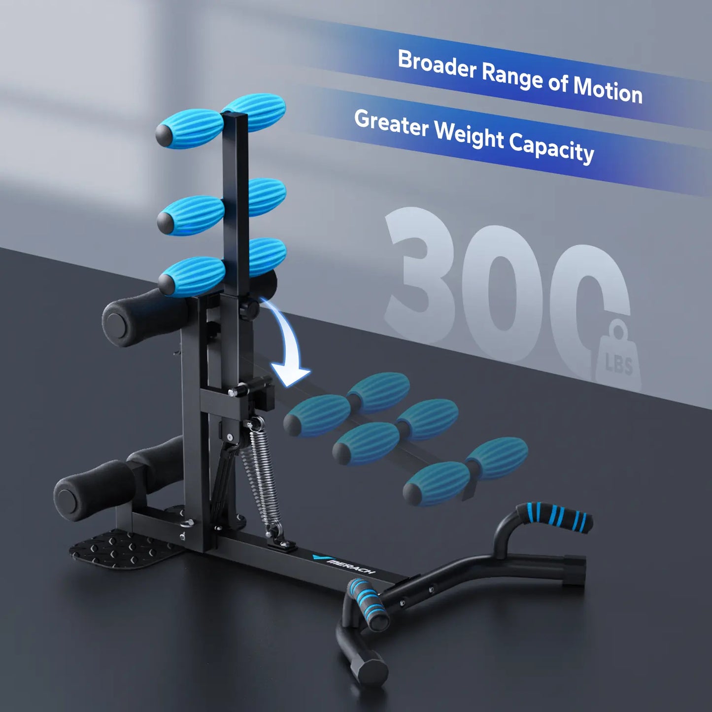 Adjustable Deep Squat Machine 300LBS for Abs Glutes Leg & Arm Workout