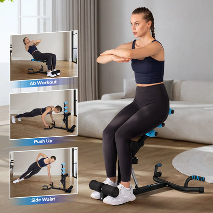 Adjustable Deep Squat Machine 300LBS for Abs Glutes Leg & Arm Workout