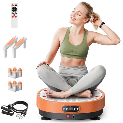 Round Quiet Vibration Plate with 9 Modes 99 Speeds Full Body Lymphatic Drainage Machine