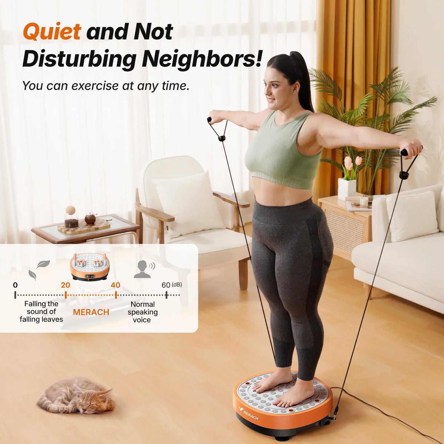 Round Quiet Vibration Plate with 9 Modes 99 Speeds Full Body Lymphatic Drainage Machine