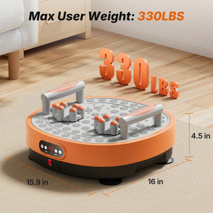 Round Quiet Vibration Plate with 9 Modes 99 Speeds Full Body Lymphatic Drainage Machine