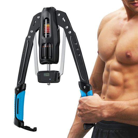 22–440LBS Adjustable Hydraulic Arm Trainer with Counter Home Workout Gear