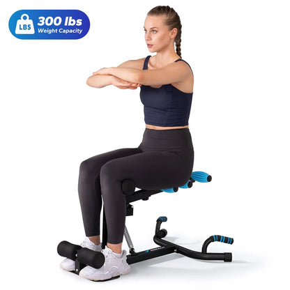 Adjustable Deep Squat Machine 300LBS for Abs Glutes Leg & Arm Workout