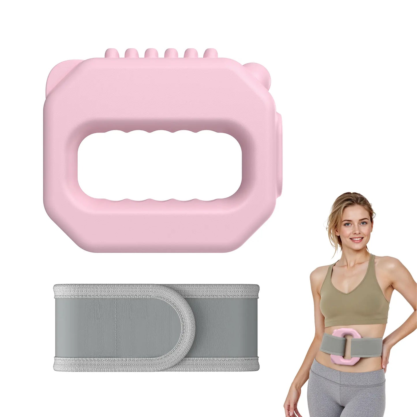 Pink Gray Portable Cordless Massager, Whole Body Percussion Vibration for Muscle Relief